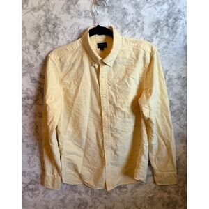 J Crew Oxford Button‎ Down Shirt Mens Medium Yellow Long Sleeve